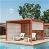 DEGHI Gazebo bioclimatico 3x3,6 m in alluminio terracotta - Harmony