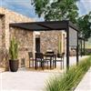 DEGHI Gazebo pergola con tetto a lamelle 3x3 m in alluminio antracite - Enea