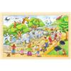 goki 57808 - Puzzle di intarsio - Visita dello zoo Einlegepuzzle Zoobesuch