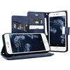 MyGadget Custodia Flip Cover per Apple iPhone SE 2022 | 2020 | 7 | 8 Chiusura magnetica - Portafoglio Stand & Porta Carte - Case a Libro in Similpelle PU - Blu