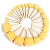 ywchoshe 25 Pezzi Set di Pennello Spugna, Rotondi Spugne Pennelli, Spugna Pennelli Pittura Set, Pennello Schiuma Punteggiati con Manico in Legno per Bambini Arti e Mestieri Fai da Te