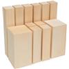 BeaverCraft BW12 Set di Blocchi in Legno di Tiglio - 12 Pezzi per Intaglio e Artigianato | Legno Grezzo Morbido per Principianti
