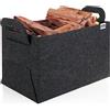 com-four® Borsa in Feltro XXL per la Spesa - Borse per Il Trasporto di giornali, Carta straccia e Spesa - Borsa per Legna da ardere - Borsa per la Spesa (01 Pezzo Antracite 44x31 cm)