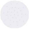 TopHomer Carta Pergamena Perforata da 25 cm per Friggitrice ad Aria, Rotonda, Non Sbiancata, 100 Fogli ai Carta Assorbente per Friggitrice ad Aria, Cestino per Vapore, Carta da Forno, Forno Antiaderente Bianco