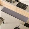Comart, Tappeto Weaving da Cucina, Fondo Antiscivolo in Gomma, Assorbente, Poliestere Intrecciato, Elegante e Resistente, Passatoia in Tinta Unita, da Corridoio, Lavabile, Colore Grigio 50x240 cm