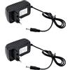 TEMPO DI SALDI 2 x Trasformatore Universale Da 2 Ampere 12 Volt Con Attacco Pin Da 2.1 A 5.5 Mm