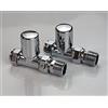 Manissa Milano Dritto Cromo Portasciugamani Valvole 1/2 /15mm Radiatore Valvole
