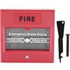 Leapiture Pulsante Allarme Antincendio Per Uscita Emergenza Della Porta, Interruttore Allarme Rotto In Vetro Sicurezza Con Sblocco Della Porta Di Emergenza Per La Scatola Di Emergenza Antincendio Di