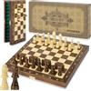 Peradix Scacchi Gioco da Tavola,Scacchiera in Legno Magnetica con Regine Extra 30CM, Portatili Magnetica Scacchiere Scacchi Professionale da Viaggio per Adulti Bambini
