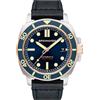 Spinnaker Mens 42mm Hull Diver Automatic Officer Blue 3 Hands Watch with Genuine Leather Strap SP-5088-05