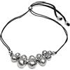 Vestopazzo VLNET collana a filo con palline di 3 dimensioni in alluminio 100% riciclato | Nickel tested | lunghezza regolabile | AL02202