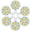 Tupolife G4 LED 12V 2W Bianco Caldo AC/DC12-24V Sostitutivo per Lampadine Alogene G4 da 20W, Lampada con Base a Pin LED G4 Rotonda 200LM Lampadina Non Dimmerabile, confezione da 6