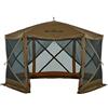 Hike Crew Gazebo Portatile Pieghevole 3.6 x 3.6 M | Tenda Schermata a 6 Lati con Copertura per Esterni Istantanea, Picchetto, Corde e Borsa da Trasporto