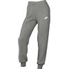 NIKE DQ5191-063 W NSW Club FLC MR Pant Std Pantaloni Sportivi Donna Dk Grey Heather/White Taglia L-S