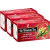 Sir Winston Tea, Tè Rosso Lampone e Vaniglia, 60 Filtri (3 Confezioni da 20 Filtri), Gusto Dolce e Fruttato, Senza Lattosio, Glutine e Allergeni, Vegan
