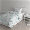 Italian Bed Linen DAFNE Parure Copripiumino stampato, microfibra, Ivy, Singolo