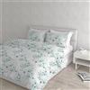 Italian Bed Linen DAFNE Parure Copripiumino stampato, microfibra, Ivy, Matrimoniale
