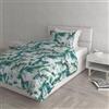 Italian Bed Linen DAFNE Parure Copripiumino stampato, microfibra, Maui, Singolo