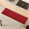 Comart, Tappeto Weaving da Cucina, Fondo Antiscivolo in Gomma, Assorbente, Poliestere Intrecciato, Elegante e Resistente, Passatoia in Tinta Unita, da Corridoio, Lavabile, Colore Bordeaux 50x180 cm
