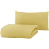 Hibboux Parure copripiumino 80 x 80 cm, colore: giallo