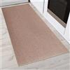 Comart, Tappeto Weaving da Cucina, Fondo Antiscivolo in Gomma, Assorbente, Poliestere Intrecciato, Elegante e Resistente, Passatoia in Tinta Unita, da Corridoio, Lavabile, Colore Beige 50x120 cm