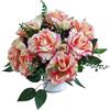 DRW - Centrotavola con Fiori per cementerio Santos Rotondo con Coppa in Toni Rosa e Beige, 40 x 40 cm