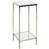 HAKU Colonna floreale ottone placcato, Metallo, specchio - Dim. L 28 cm x A 66 cm x P 28 cm, Stile Art Deco