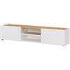 GERMANIA DIE MÖBELMACHER Germania Lowboard 0457-513, in repro bianco/rovere di Navarra, installabile in piedi o appeso, 164 x 35 x 40 cm (LxAxP)