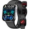 Marsyu 2024 Nuovo Smartwatch Con ECG/Acido Urico/SOS/BMI, 24/7 Monitor Sonno e Cardiofrequenzimetro, Temperatura Corporea, SpO2, 100+Modalità Sport,1,72 IP65 Orologio Fitness iOS Android