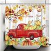 ASDCXZ Tenda da doccia autunno arancione foglie 180 x 180 cm, autunno zucca auto raccolto piante foglie, lavabile impermeabile in tessuto, tenda da doccia in tessuto per vasca da bagno con 12 ganci