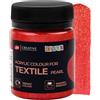 Decola | Colori per Tessuti Permanenti | Glitter Rosso | Vernice Atossica e Resistente ai Lavaggi | da Nevskaya Palitra