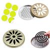 Toulifly Porta bobina per zanzara, Supporto a Spirale per porta, 2pz Porta Bobina Repellente, Porta Zampirone da Esterno, Porta Zampirone Portatile, Porta Bobine Con Coperchio, Porta bobina in legno di sandalo