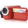 Bindpo Videocamera digitale per bambini, videocamera per la registrazione DV con zoom digitale 1080P 16M 16X e schermo LCD TFT da 2 pollici per riprese fotografiche(Rosso)