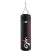 GYM POWER Sacco Boxe Pieno Nero Italian Style da 10 kg - Dimensioni 70x30 cm