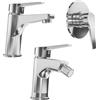 Parama Set miscelatore lavabo, bidet ed incasso doccia monocomando in ottone cromato | Sophia