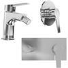 Parama Set miscelatore lavabo ad incasso e bidet ed incasso doccia monocomando in ottone cromato | Sophia