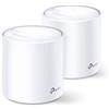 TP-Link Deco X60(2-pack) Nuova Versione AX5400Mbps Mesh Router Wi-Fi 6, Router e Ripetitore, 160MHz, 2 Pezzi con Copertura Fino a 490㎡, Ideale Per Case Grandi, Compatibile con Amazon Alexa