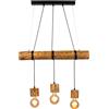 SPOT-LIGHT Lampadario Montagna Lampadario Montagna 3x E27 SPOT-LIGHT marrone paralume marrone 3x E27 SPOT-LIGHT