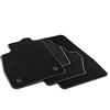 MTM PRO-7420 Tappetini per Ford Fiesta VII (anche Mild Hybrid) 2017> , su Misura in Velluto, Bordi in Similpelle e Doppia Impuntura Cromata