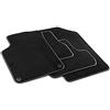 MTM PRO-578 Tappetini per Citroen C3 II / DS3 2010>2016 , su Misura in Velluto, Bordi in Similpelle e Doppia Impuntura Cromata