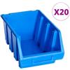 Vidaxl - Contenitori Impilabili 20 pz Blu in Plastica