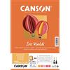 CANSON Confezione da 25 fogli IRIS VIVALDI A4 185 g/m², colori assortiti giallo/rosa/rosso