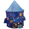 Relaxdays Tenda da Gioco, Motivo Universo, Forma di Missile, Pianeti e Stelle, Indoor&Outdoor, 142x135x104 cm, Colorata