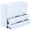 DecHome Cassettiera Per Casa e Ufficio In Legno Bianco 90x35x73 cm - 831135