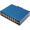 Digitus DN651138 Switch di Rete Gigabit Ethernet a 16 Porte Industriale Non Gestito 2 Uplink Sfp