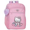 Hello Kitty Hearts & Dots, zaino scolastico, zaino per bambini rosa, realizzato in poliestere, scomparto principale con tasca interna, spalline larghe, ergonomiche e imbottite, blu, Zaino scuola