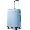 LUGG Bagaglio in ABS da 28 pollici con serratura TSA, maniglia del carrello in alluminio, ruote girevoli a 360°, materiale resistente all'acqua e durevole, compatibile con compagnie aeree (75 x 30 x