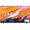 Hisense Smart TV 55" 4K UHD LED 55" con AirPlay 2 e Vidaa OS Hisense 55A6K