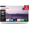 Thomson Smart TV 40" Full HD DLED DVBT2/C/S2 Android TV Wi-Fi Bianco 40FA2S13W THOMSON