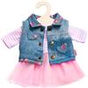 Heless 2550 - Abito in Tulle con Gilet in Jeans, da Bambola, 35-45 cm